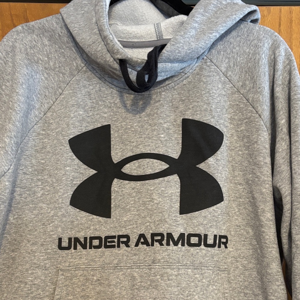 Under Armour Gray Hoodie with Black Logo